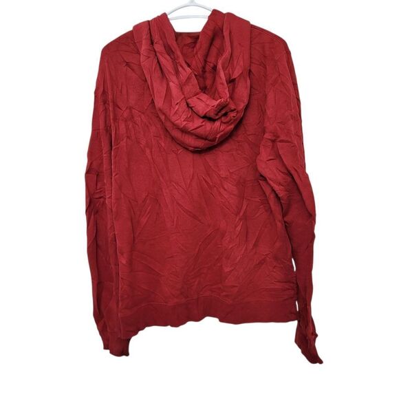 2/$20 Guess Classic Logo Red Zip Up Hoodie Jacket Size: M - Picture 4 of 10